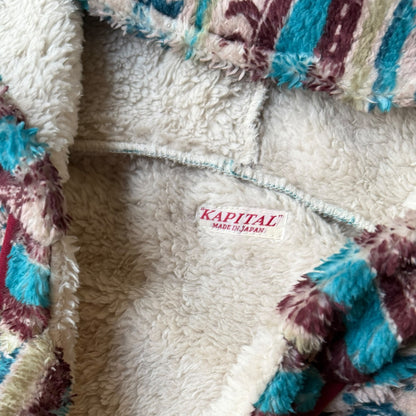 Kapital Columbia Stripe Fleece Baja Hoodie