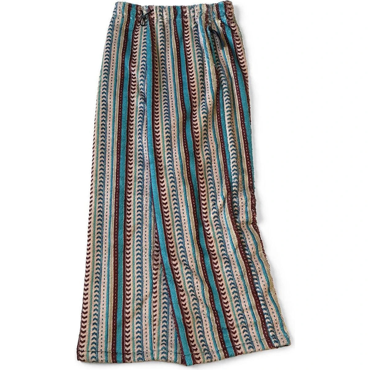Kapital Columbia Stripe Pattern Fleece Easy Straight Pants