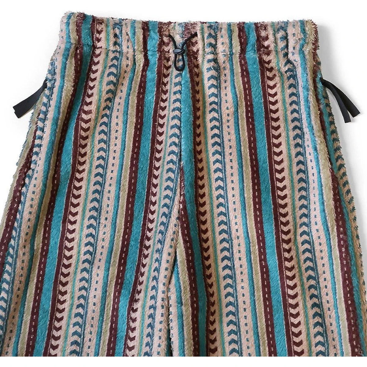 Kapital Columbia Stripe Pattern Fleece Easy Straight Pants