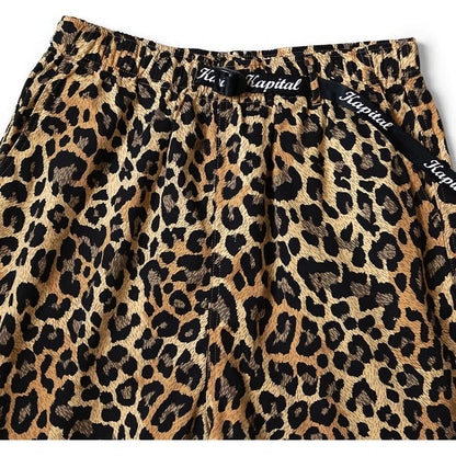 Kapital Combed Burberry Leopard Print Easy Shorts