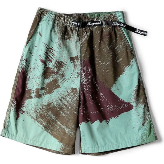 Kapital Combed Burberry Brushed Camo Print Easy Shorts