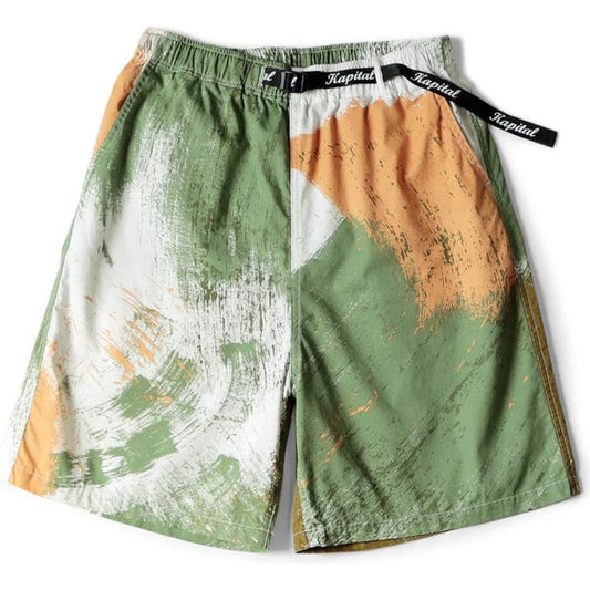 Kapital Combed Burberry Brushed Camo Print Easy Shorts