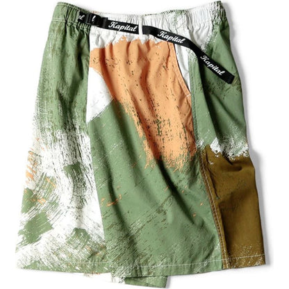 Kapital Combed Burberry Brushed Camo Print Easy Shorts