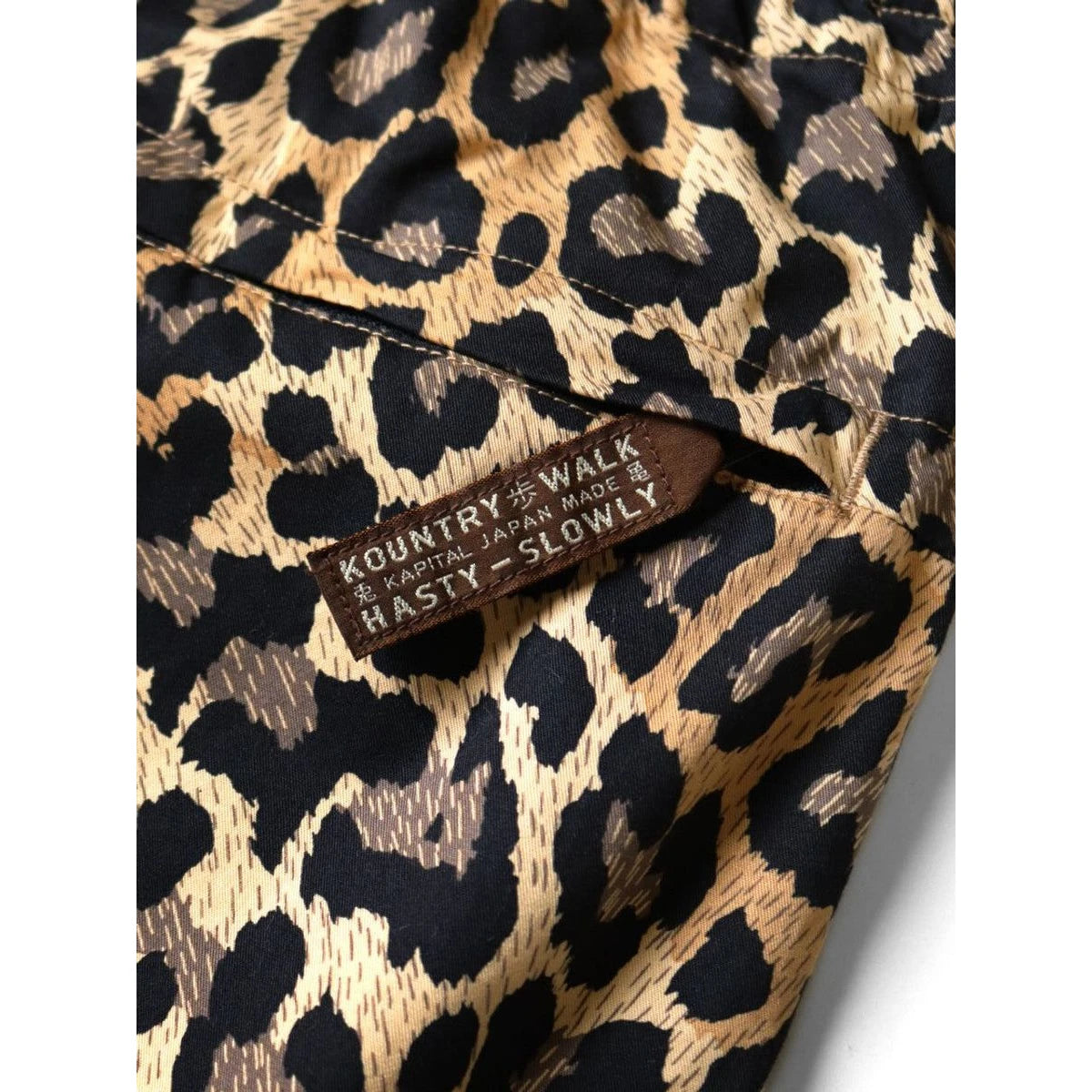Kapital Combed Burberry Leopard Print Rude Baggy Pants
