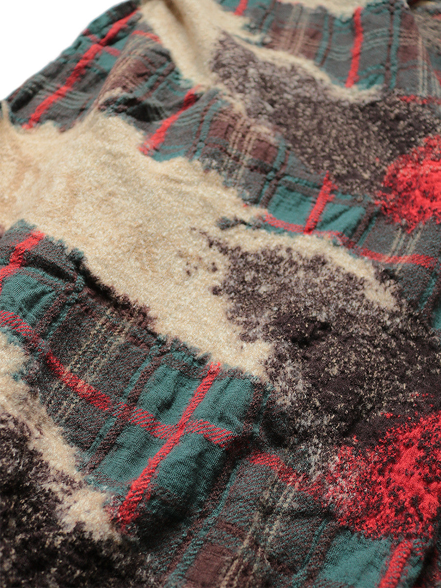 Kapital Compressed Wool Feather Tartan Scarf