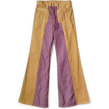Kapital Corduroy x Denim 2 Tone Gypsy Flare Pants