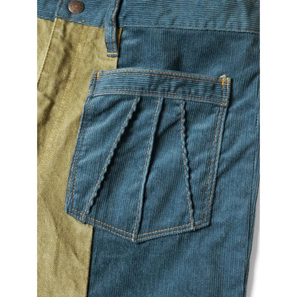 Kapital Corduroy x Denim 2 Tone Gypsy Flare Pants