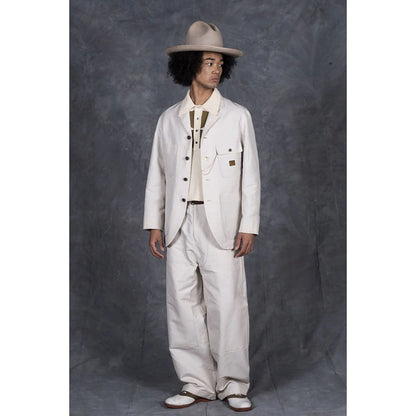 Kapital Cotton And Linen Mock Herringbone Lumber Suit Pants