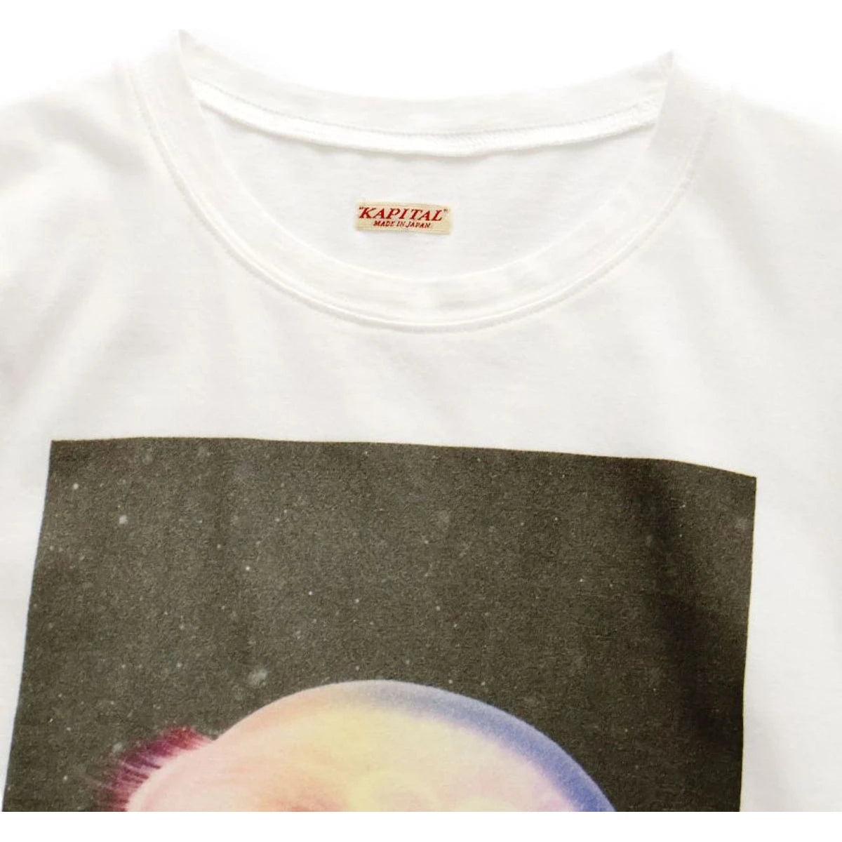 Kapital Cotton Crew Neck T Shirt (Colorful Jellyfish Print)