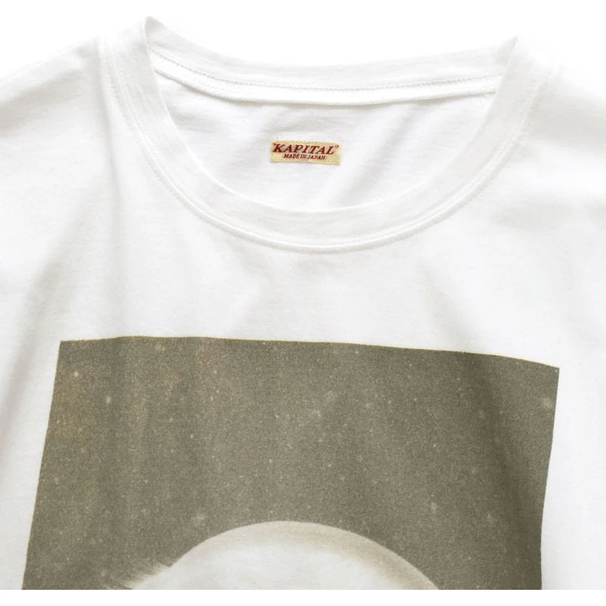 Kapital Cotton Crew Neck T Shirt (Monochrome Jellyfish Print)