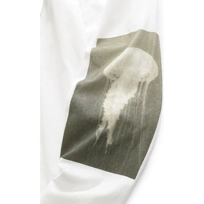 Kapital Cotton Crew Neck T Shirt (Monochrome Jellyfish Print)