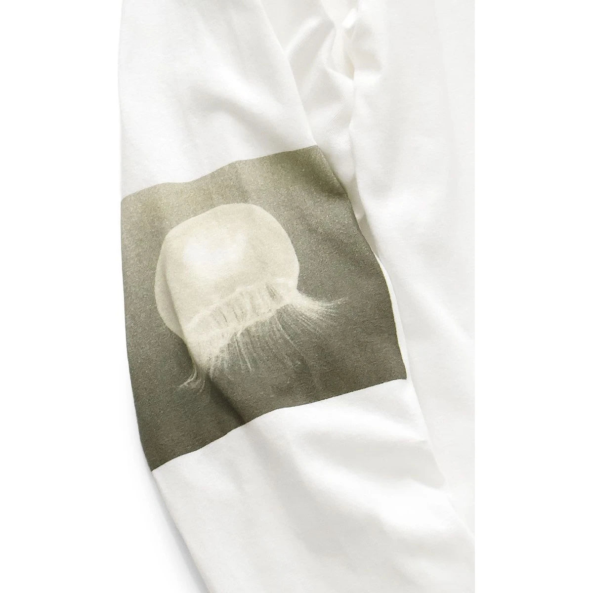 Kapital Cotton Crew Neck T Shirt (Monochrome Jellyfish Print)