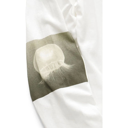 Kapital Cotton Crew Neck T Shirt (Monochrome Jellyfish Print)