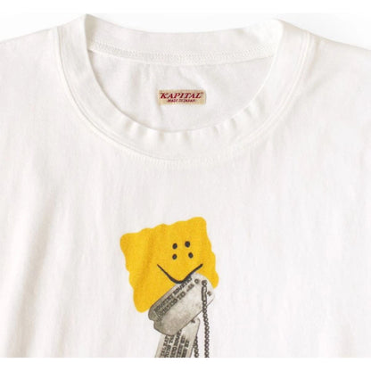 Kapital Cotton Crew T-Shirt (Peckish Dog Tag Print)
