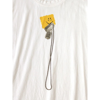 Kapital Cotton Crew T-Shirt (Peckish Dog Tag Print)