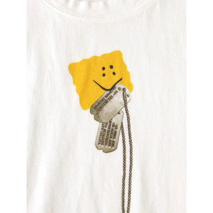Kapital Cotton Crew T-Shirt (Peckish Dog Tag Print)