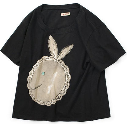 Kapital Cotton Cropped T-Shirt (Big Concho Coneybowy Print)