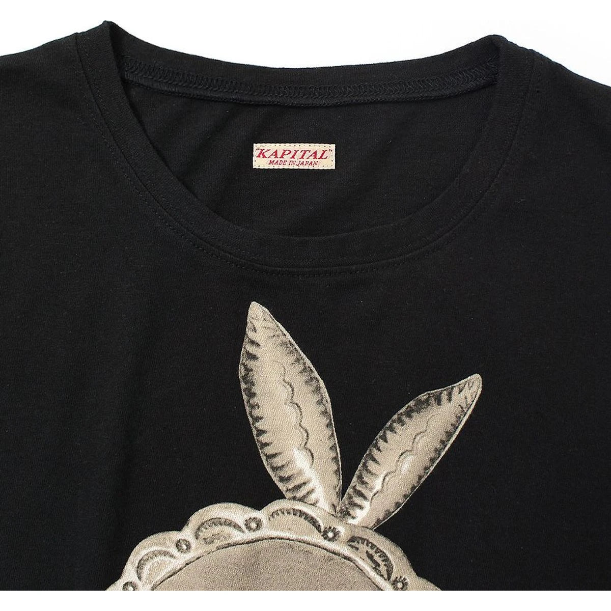 Kapital Cotton Cropped T-Shirt (Big Concho Coneybowy Print)