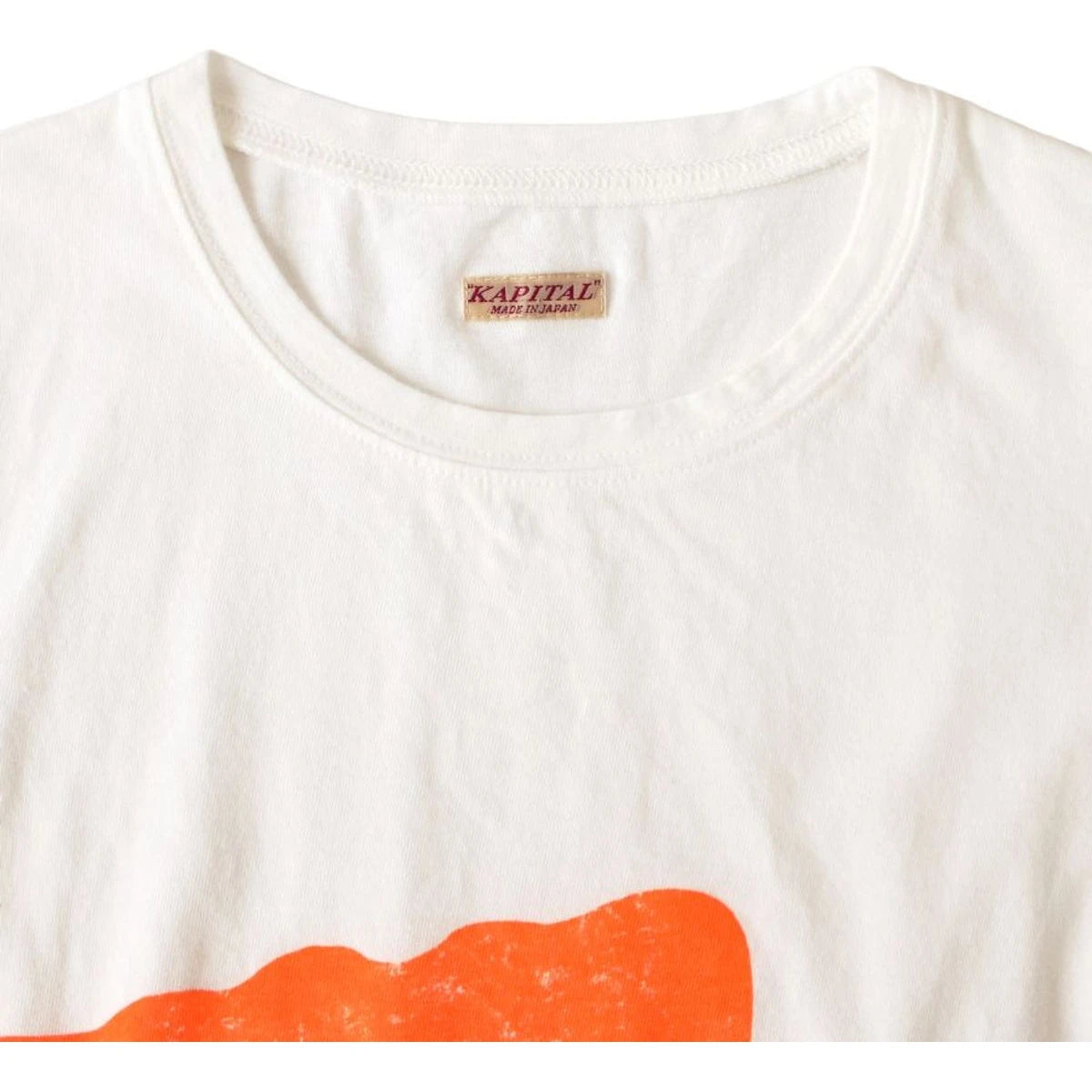Kapital Cotton Cropped T Shirt (Giant Peckish Print)