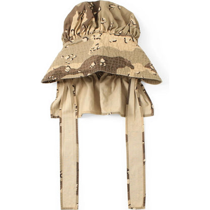Kapital Cotton Herringbone Chocolate Chip Camo Pattern Farmy Hat