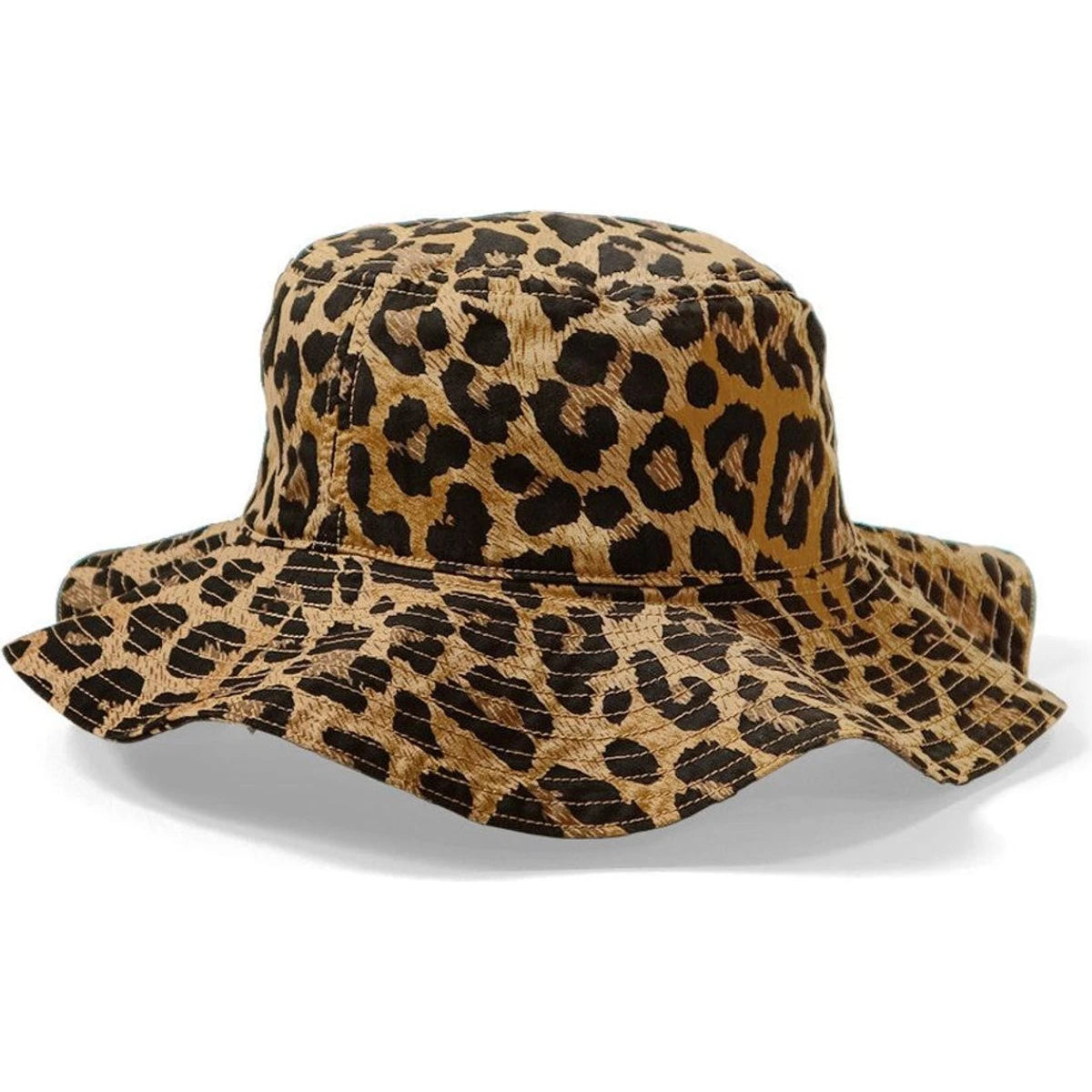 Kapital Cotton Herringbone Leopard Pattern Bucket Tulip Hat