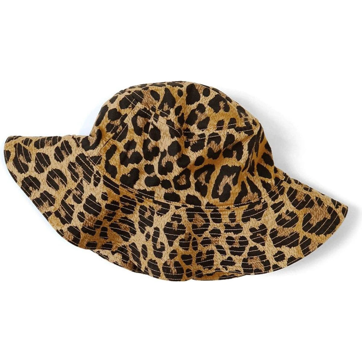 Kapital Cotton Herringbone Leopard Pattern Bucket Tulip Hat