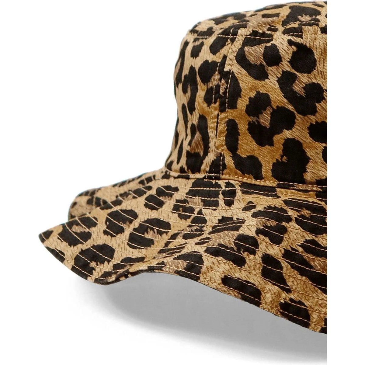 Kapital Cotton Herringbone Leopard Pattern Bucket Tulip Hat