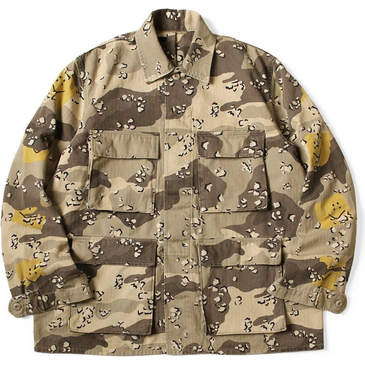 Kapital Cotton Herringbone Peckish Chocolate Chip Camo Army Jacket