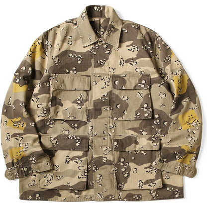 Kapital Cotton Herringbone Peckish Chocolate Chip Camo Army Jacket