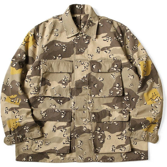 Kapital Cotton Herringbone Peckish Chocolate Chip Camo Army Jacket