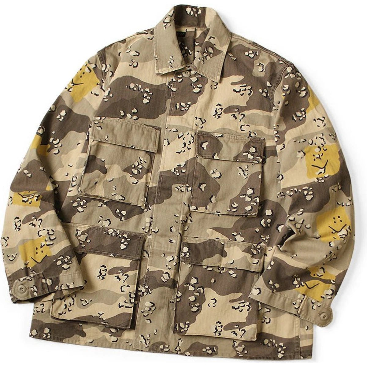 Kapital Cotton Herringbone Peckish Chocolate Chip Camo Army Jacket