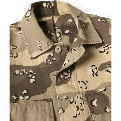 Kapital Cotton Herringbone Peckish Chocolate Chip Camo Army Jacket