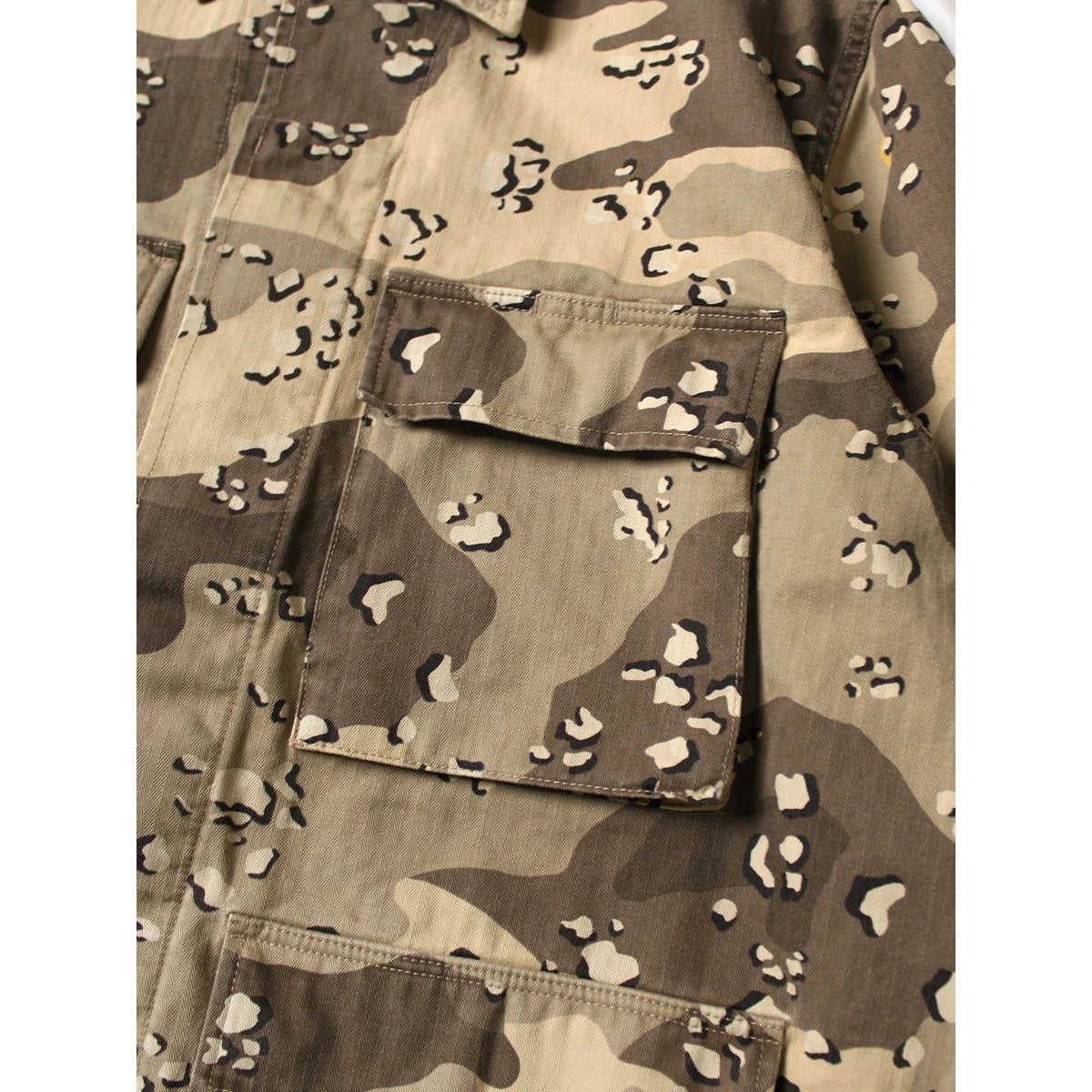 Kapital Cotton Herringbone Peckish Chocolate Chip Camo Army Jacket