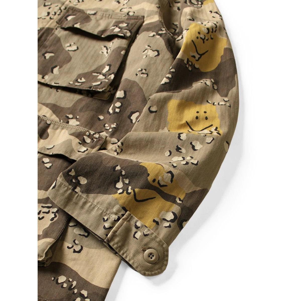 Kapital Cotton Herringbone Peckish Chocolate Chip Camo Army Jacket