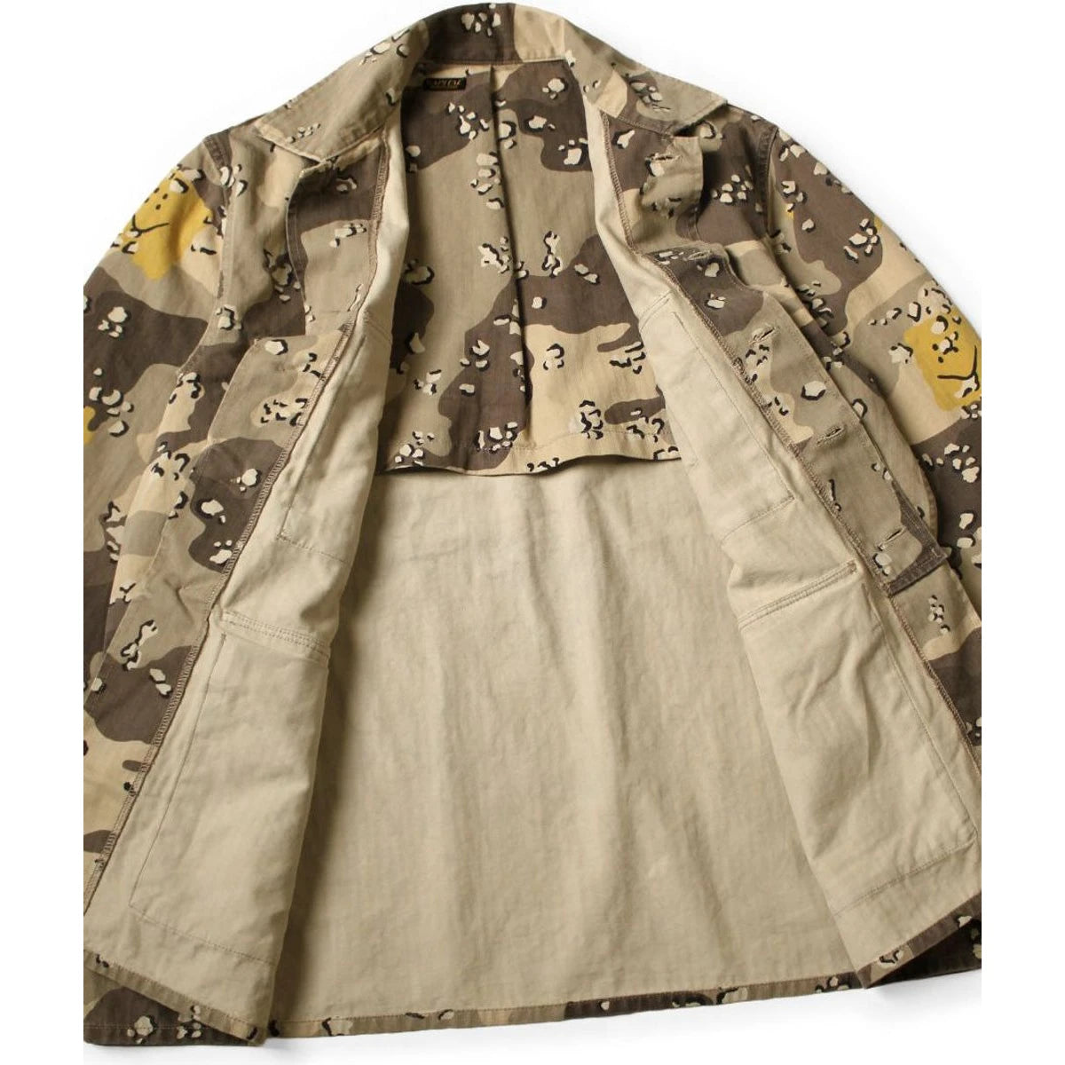 Kapital Cotton Herringbone Peckish Chocolate Chip Camo Army Jacket