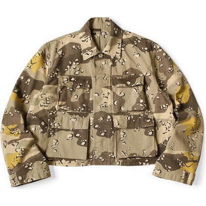 Kapital Cotton Herringbone Peckish Chocolate Chip Camo Army Jacket (Short)