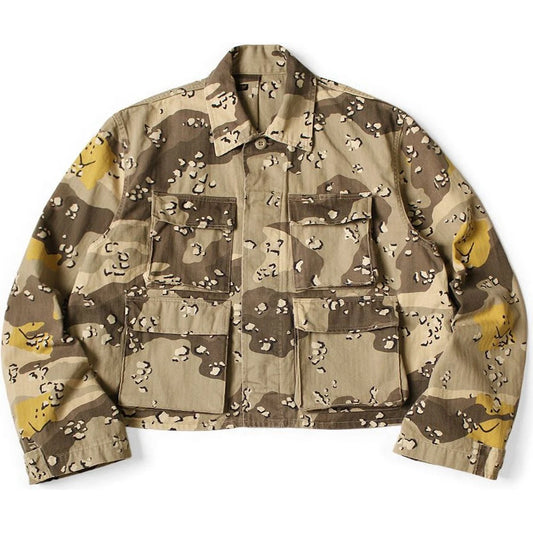 Kapital Cotton Herringbone Peckish Chocolate Chip Camo Army Jacket (Short)
