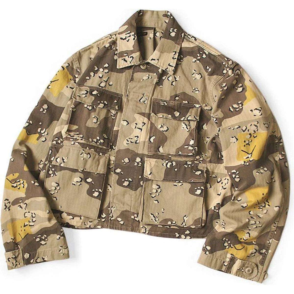 Kapital Cotton Herringbone Peckish Chocolate Chip Camo Army Jacket (Short)