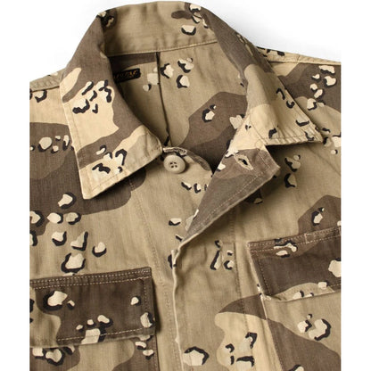 Kapital Cotton Herringbone Peckish Chocolate Chip Camo Army Jacket (Short)