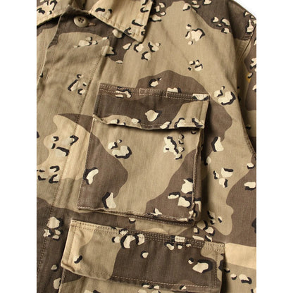 Kapital Cotton Herringbone Peckish Chocolate Chip Camo Army Jacket (Short)