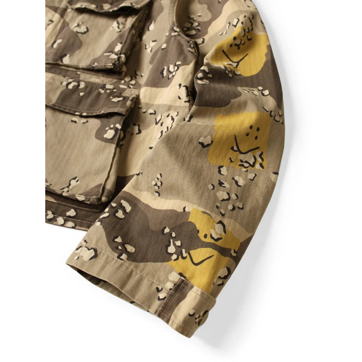 Kapital Cotton Herringbone Peckish Chocolate Chip Camo Army Jacket (Short)