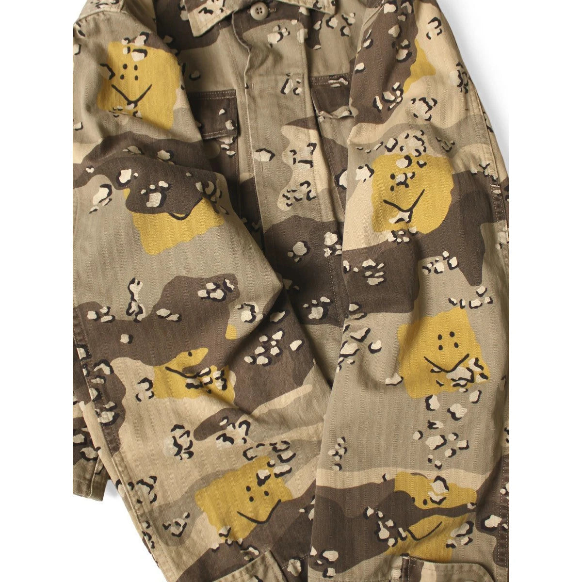 Kapital Cotton Herringbone Peckish Chocolate Chip Camo Army Jacket (Short)