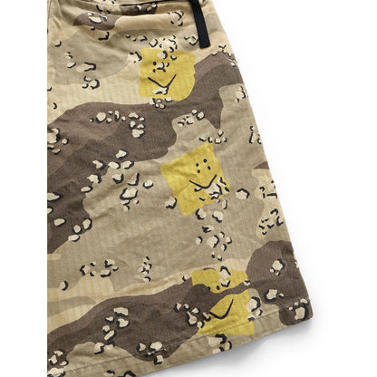 Kapital Cotton Herringbone Peckish Chocolate Chip Camo Easy Shorts