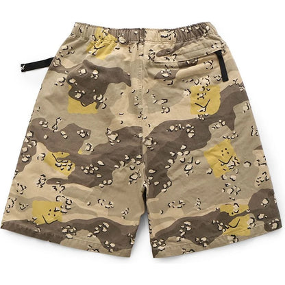 Kapital Cotton Herringbone Peckish Chocolate Chip Camo Easy Shorts