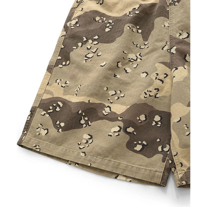Kapital Cotton Herringbone Peckish Chocolate Chip Camo Easy Shorts