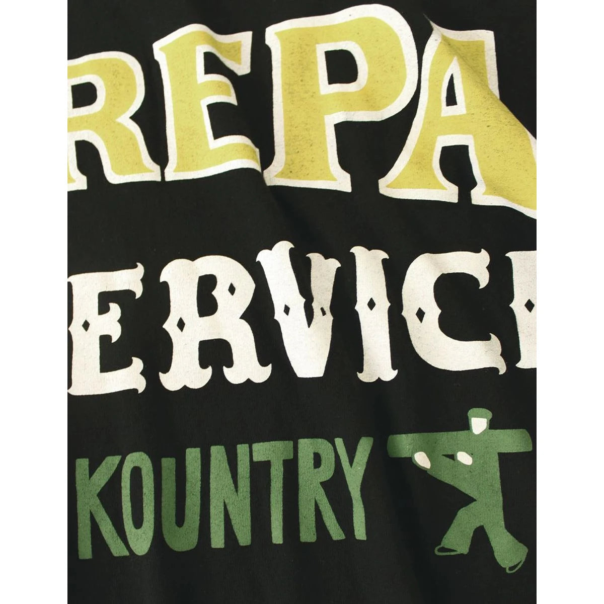 Kapital Cotton Katabira Huge Tee (Denim Repair Print)