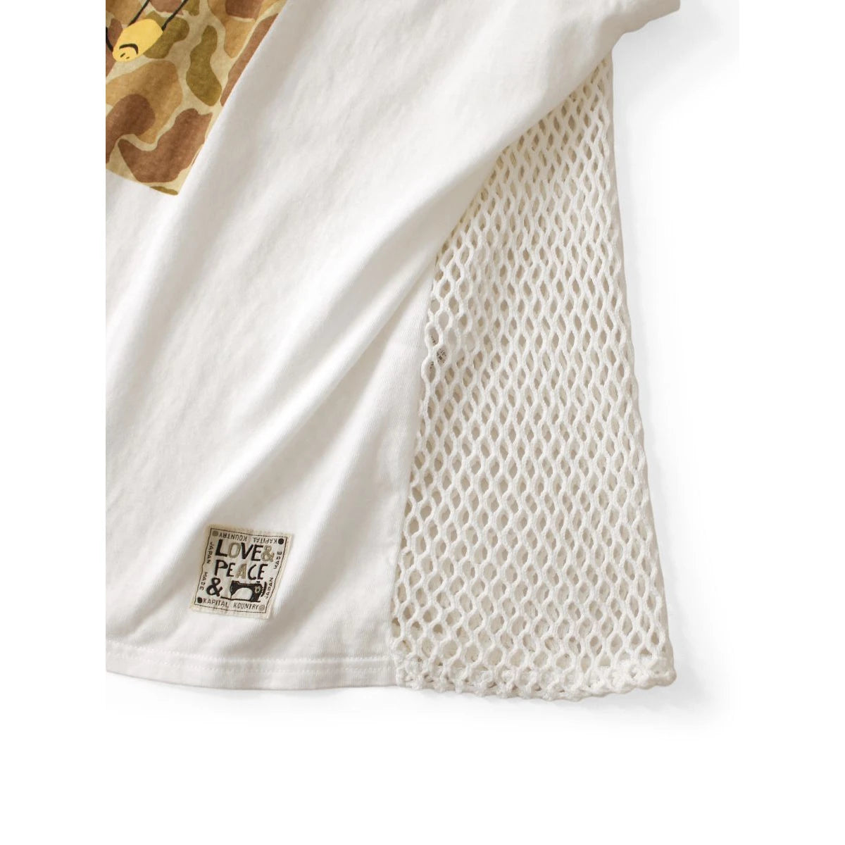 Kapital Cotton Katabira Sleeveless Big Tee (Camouflage Little Bear & Harmony Print)