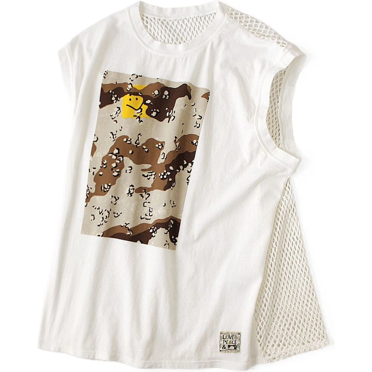 Kapital Cotton Knit Sleeveless Big Tee (Peckish Chocolate Chip Camo)