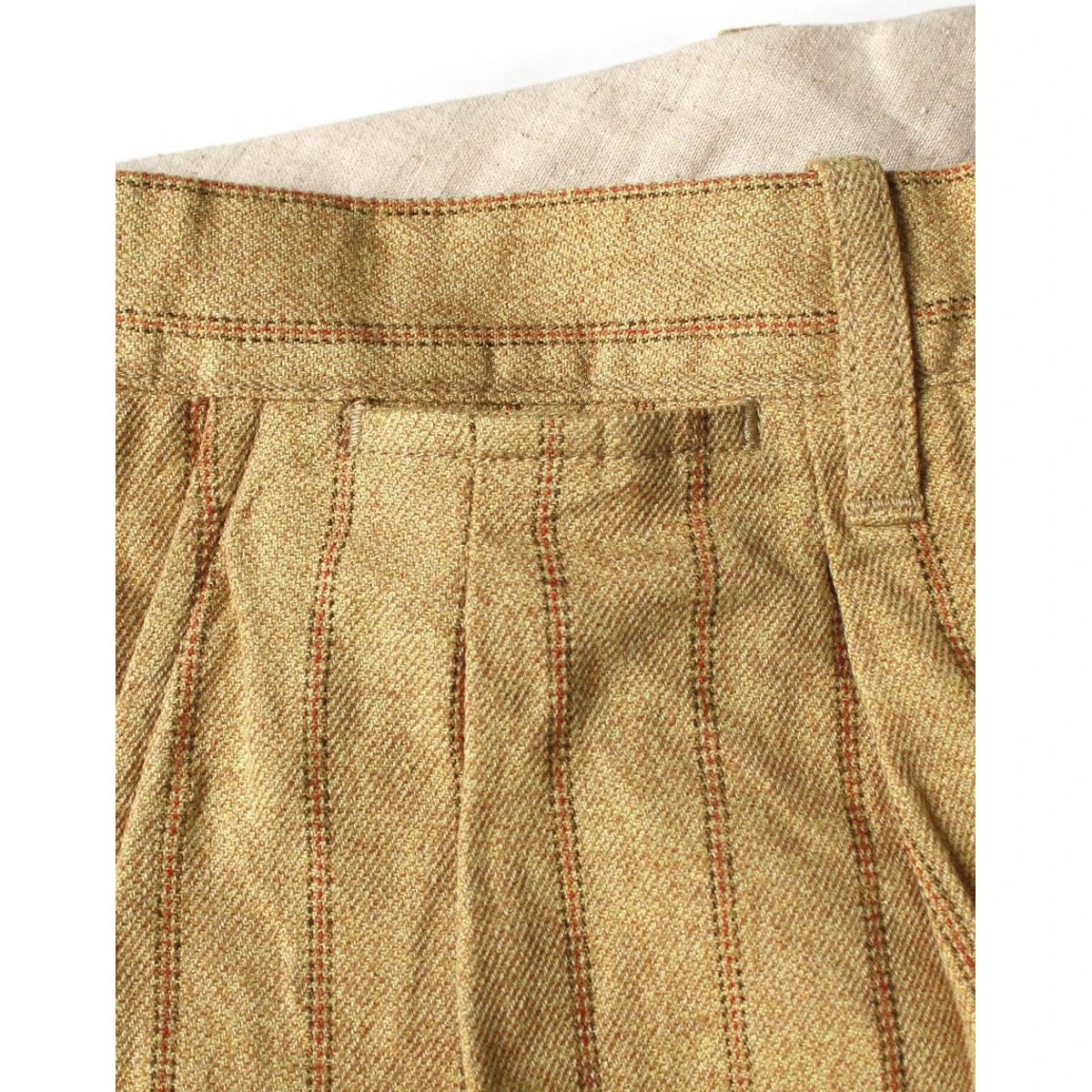 Kapital Cotton Linen Gibson Stripe Ivy Shorts