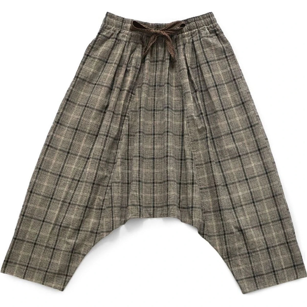 Kapital Cotton Linen Glen Check Sarouel Easy Pants